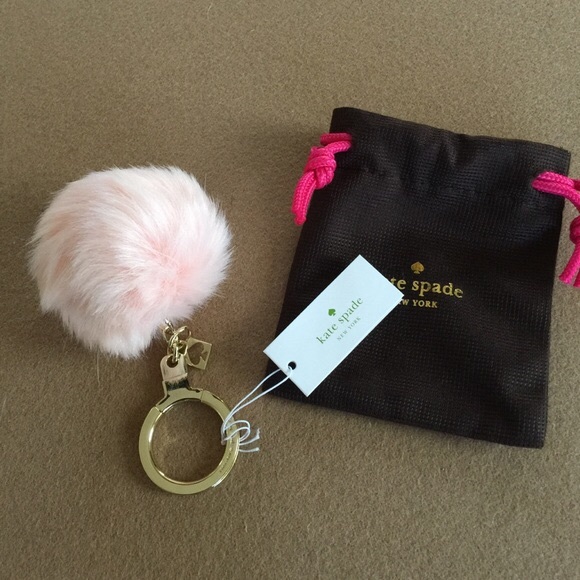 Kate Spade Pom Pom Keychain in baby pink - Picture 2 of 2